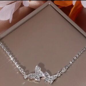 Dazzling Silver Butterfly Bracelet